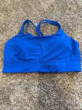 lululemon athletica Royal Blue Swim Crop Top with Cross Straps